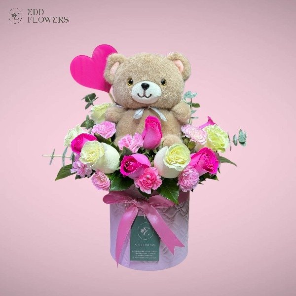 Box Teddy Pink Love