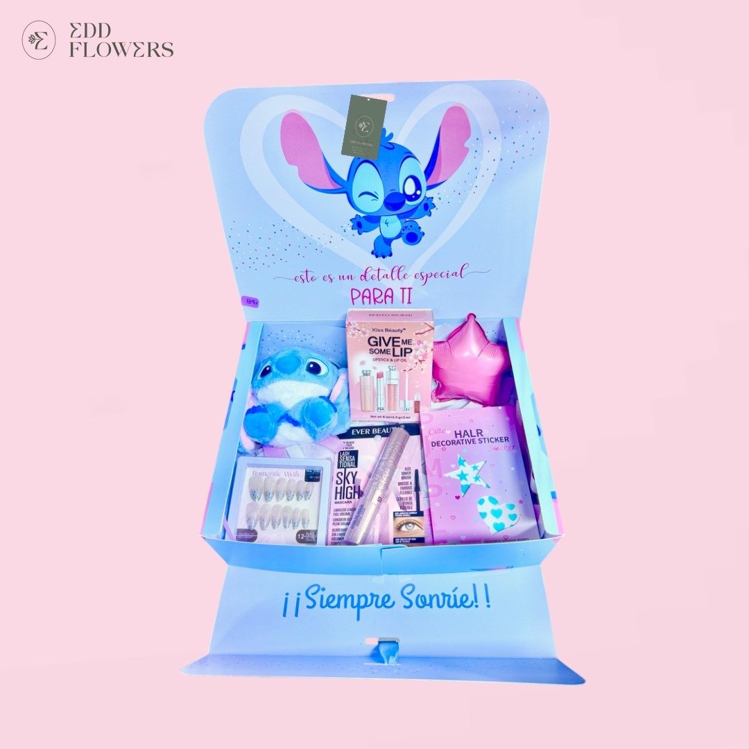 Caja de maquillaje Angel en tonos rosados con brochas, cosméticos y accesorios de belleza para regalo – Edd Flowers